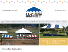 Tablet Screenshot of mcguffeytents.com